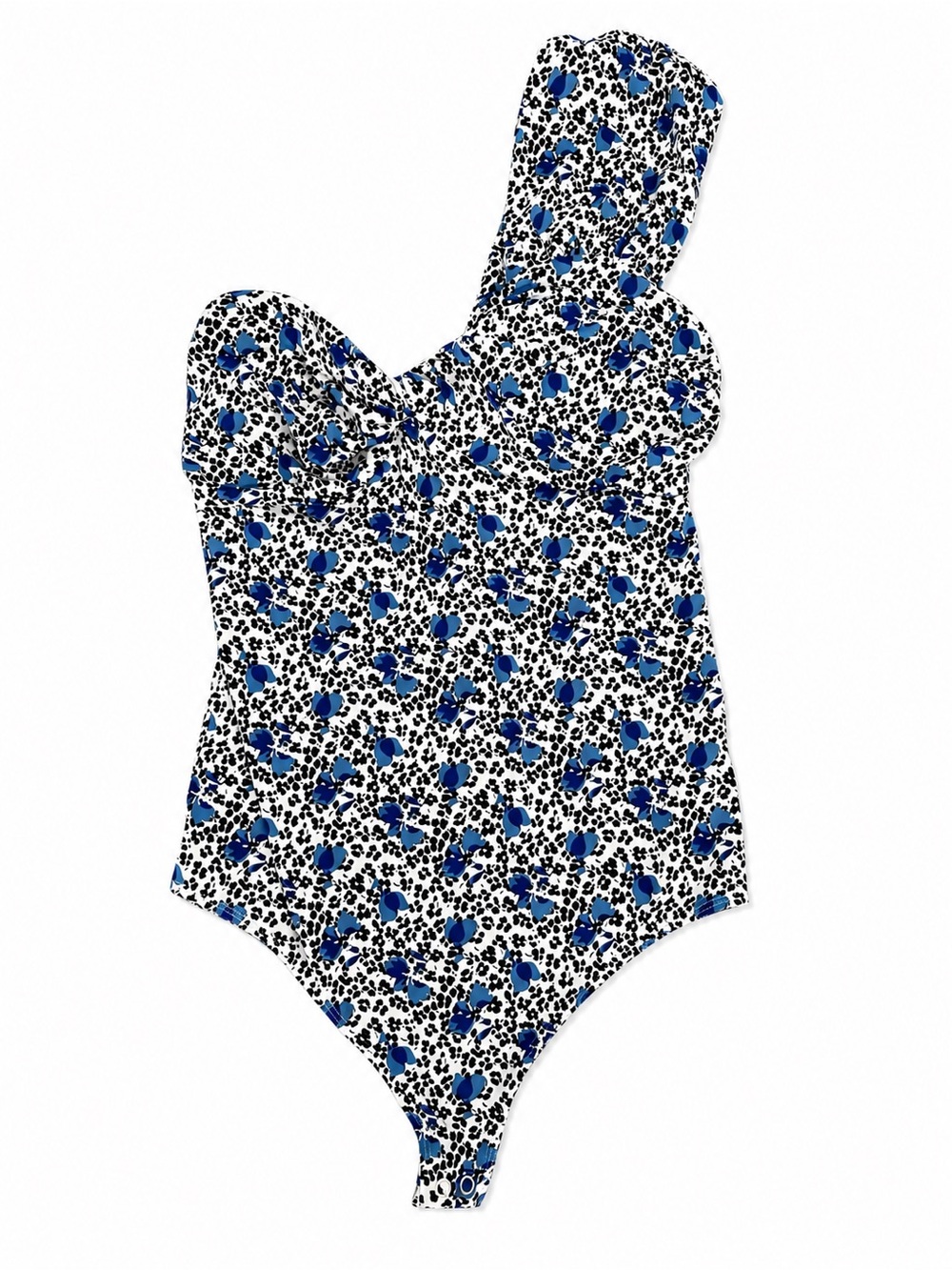 Express Women’s Blue Floral Bodysuit
